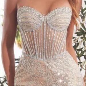 Sparkly nude Gown